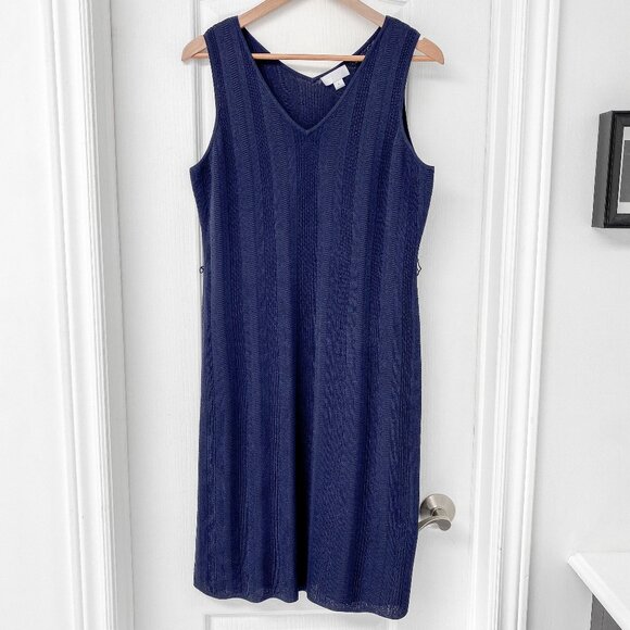 Carlisle New York - Soft Sleeveless Knit Dress with Slit - Picture 3 of 13